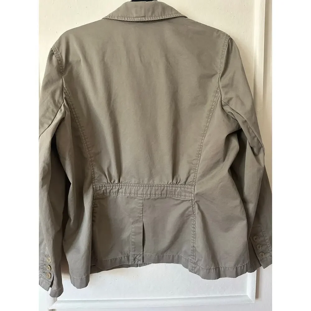 Eddie Bauer Women’s Safari Utility Jacket Blazer Size 16 (XL) Khaki - Picture 3 of 5